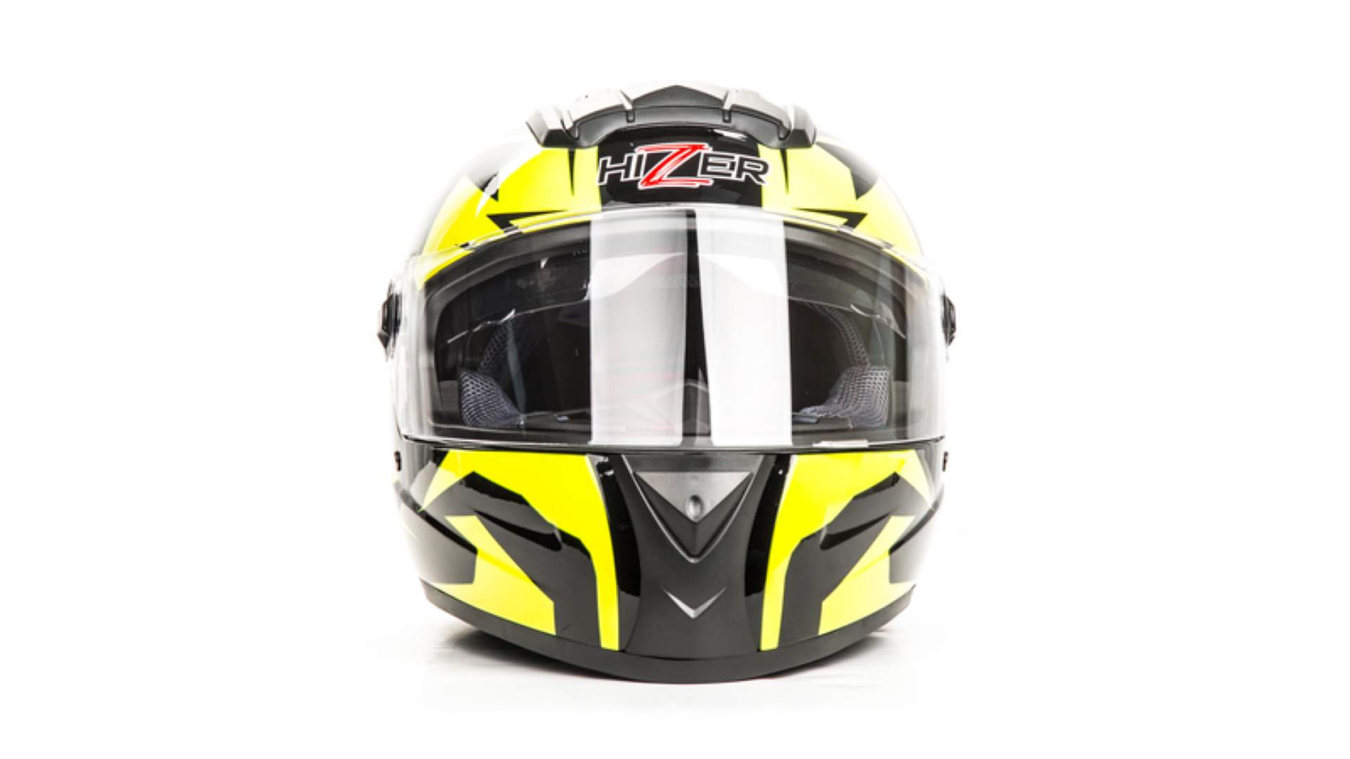 Шлем мото интеграл HIZER B561 №1 (XL)  black/yellow