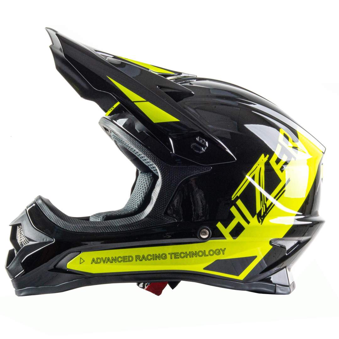 Шлем мото кроссовый HIZER J6805 №1 (XL) black/yellow